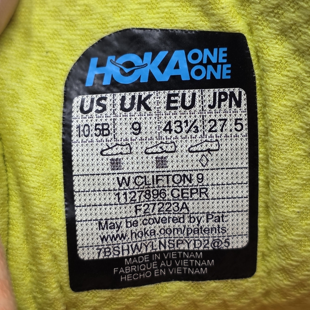 Hoka One One Clifton 9 Ceramic Evening Primrose Women's Size 10.5 B Pre-owned - Picture 3 of 11